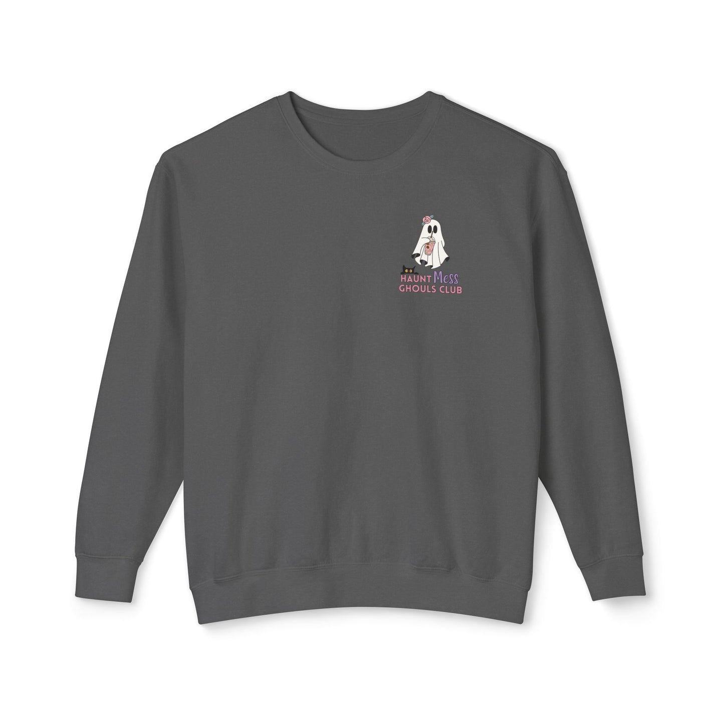 Haunt Mess - Cat Ghoul Lightweight Crewneck Sweatshirt