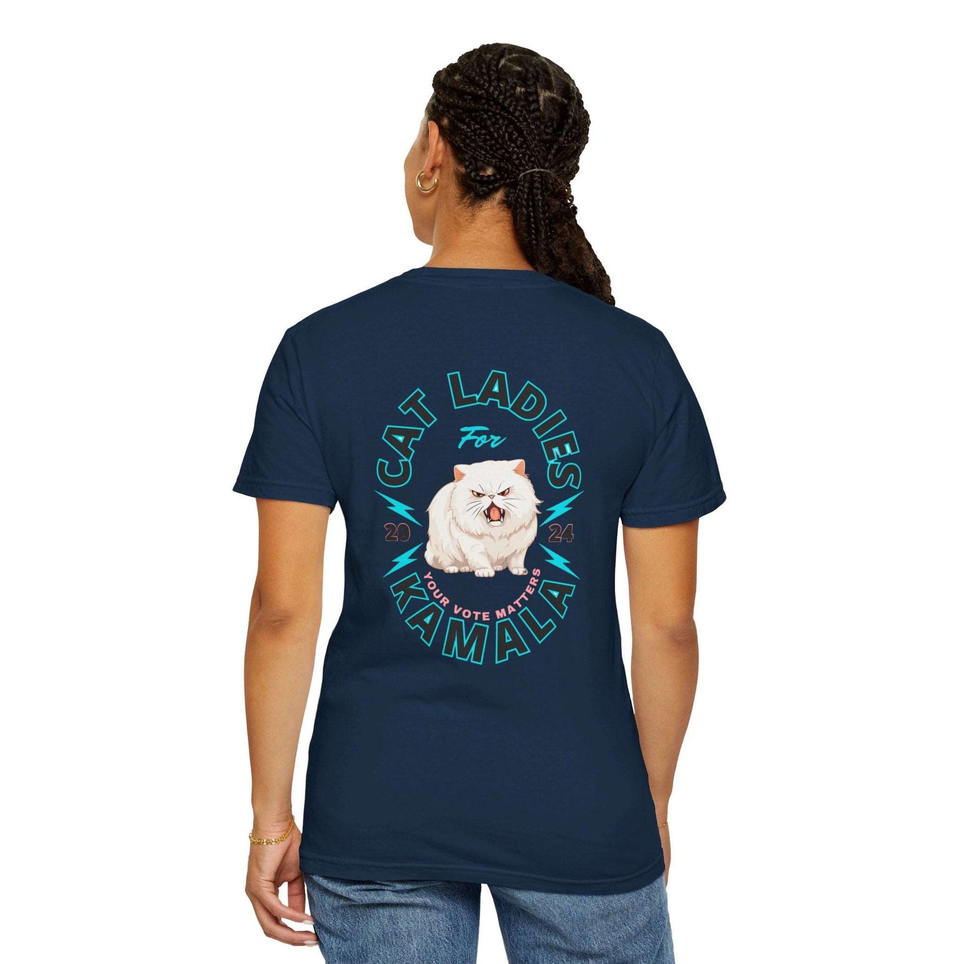 Cat Ladies for Kamala - Unisex Garment-Dyed T-Shirt