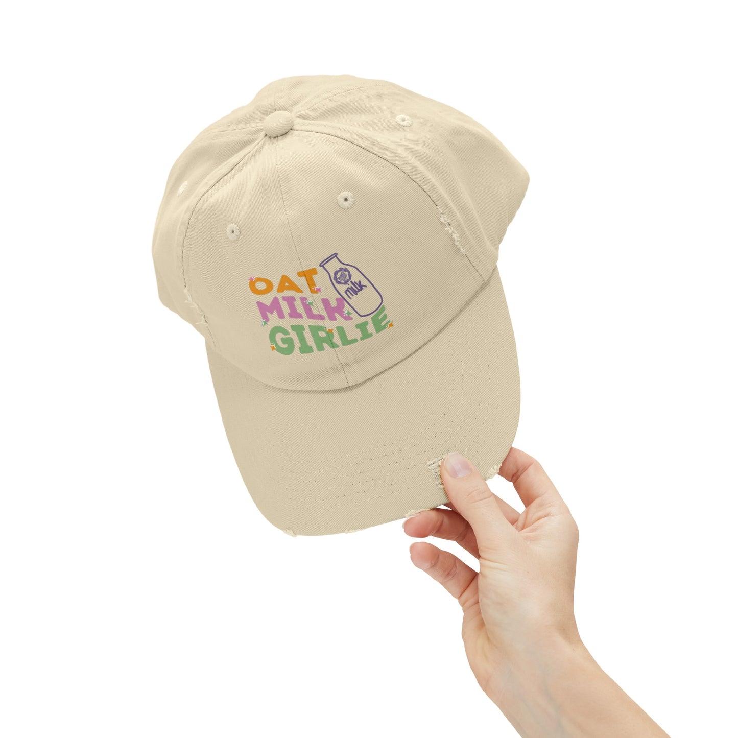 Oat Milk Girlie - Distressed Hat