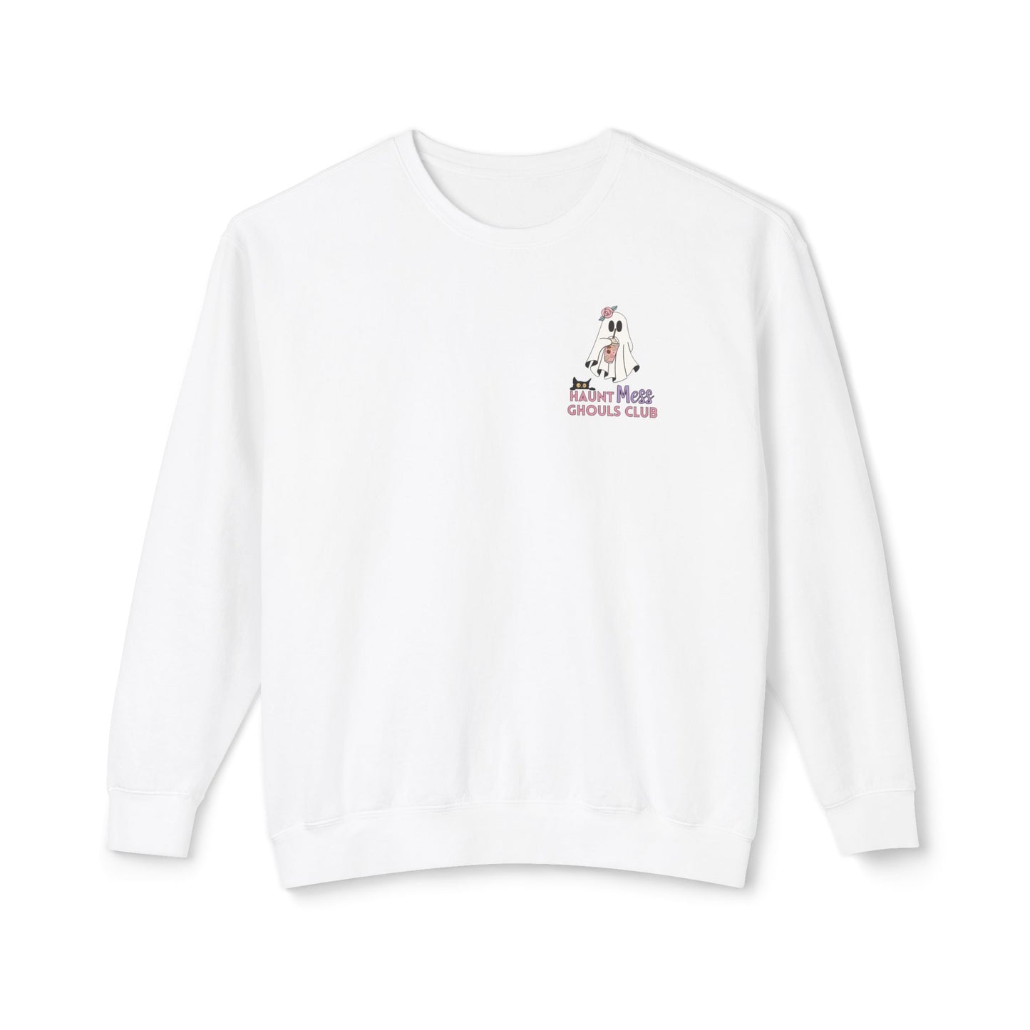 Haunt Mess - Cat Ghoul Lightweight Crewneck Sweatshirt