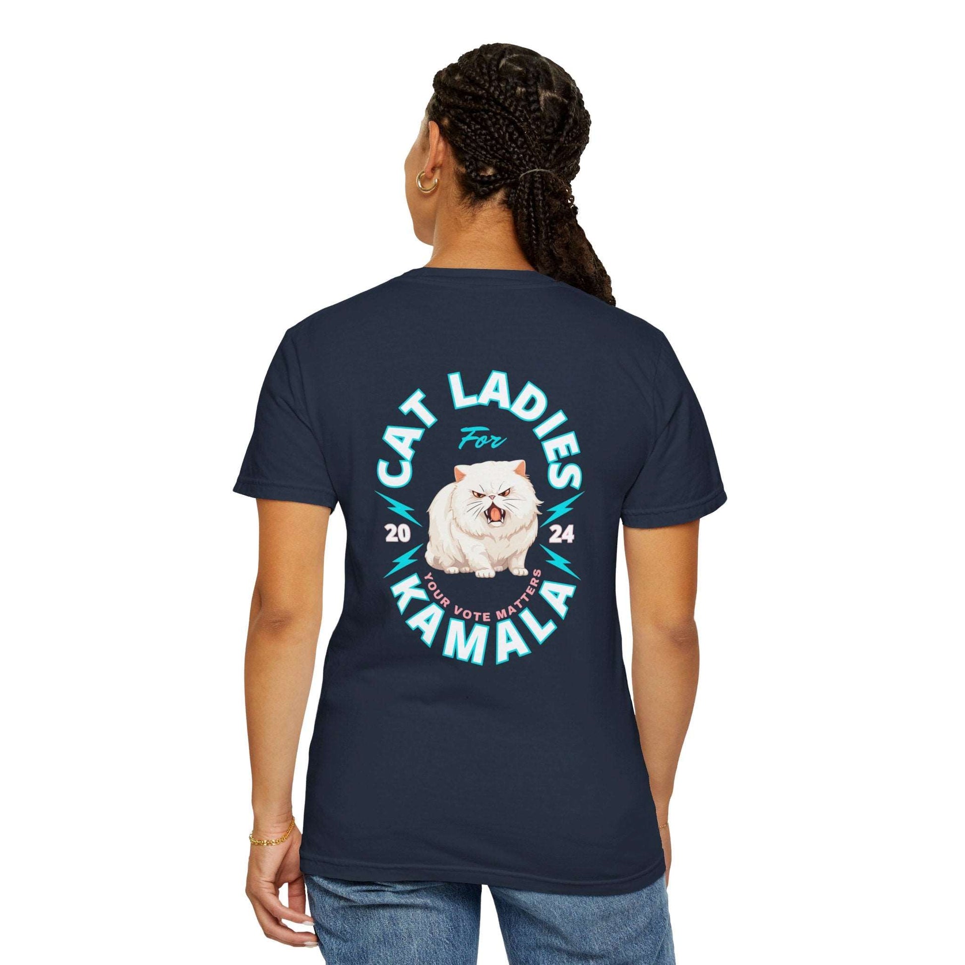 Cat Ladies for Kamala - Unisex Garment-Dyed T-Shirt