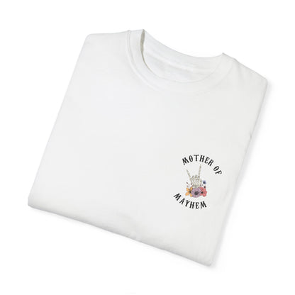 Mother of Mayhem - Unisex Garment-Dyed Faux Pocket T-Shirt