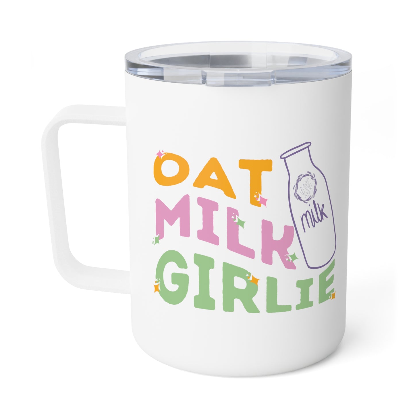 Oat Milk Girlie - Insulated Coffee Mug, 10oz