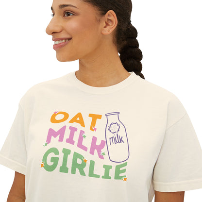 Oat Milk Girlie - Women's Boxy Tee