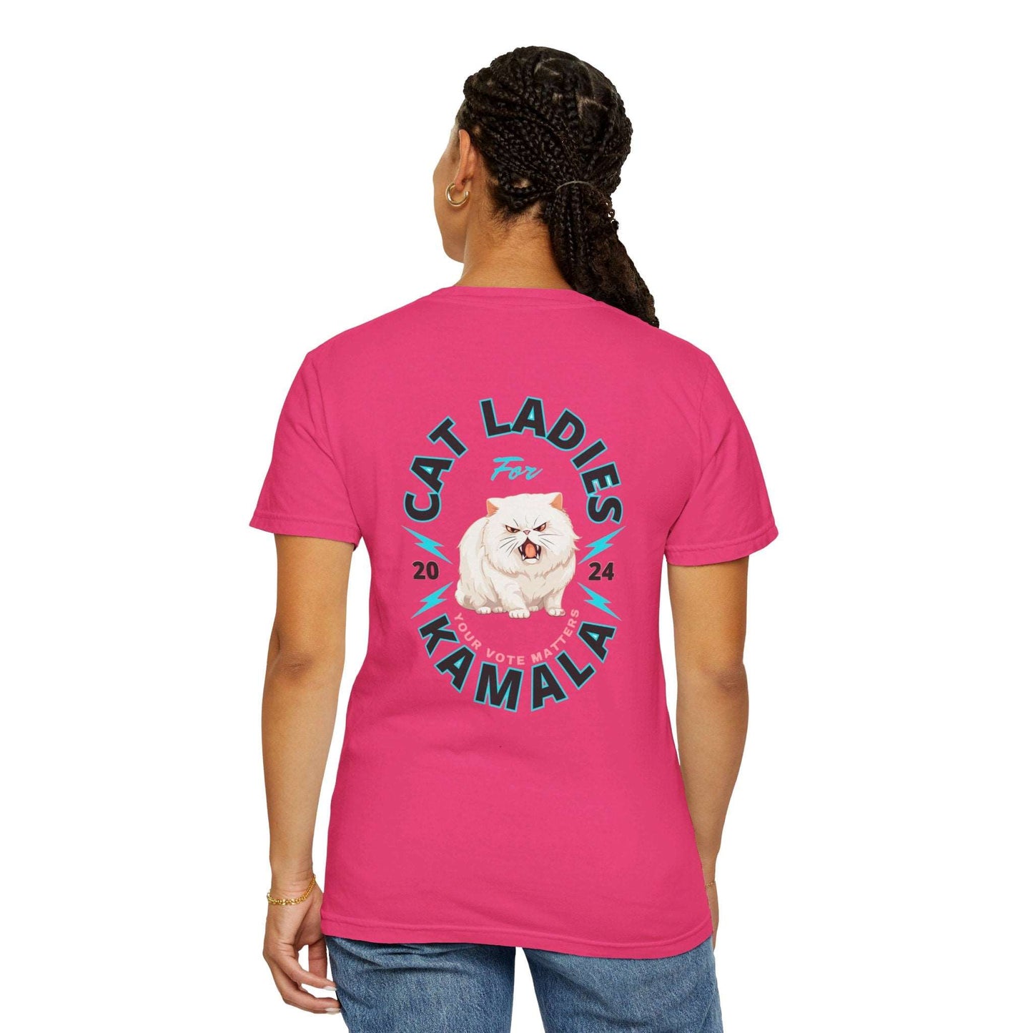 Cat Ladies for Kamala - Unisex Garment-Dyed T-Shirt