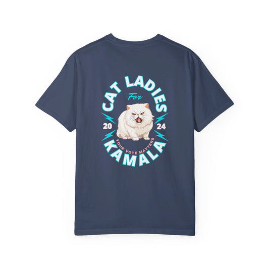 Cat Ladies for Kamala - Unisex Garment-Dyed T-Shirt