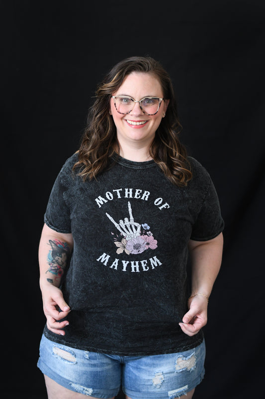 Mother of Mayhem Unisex Mineral Wash T-Shirt