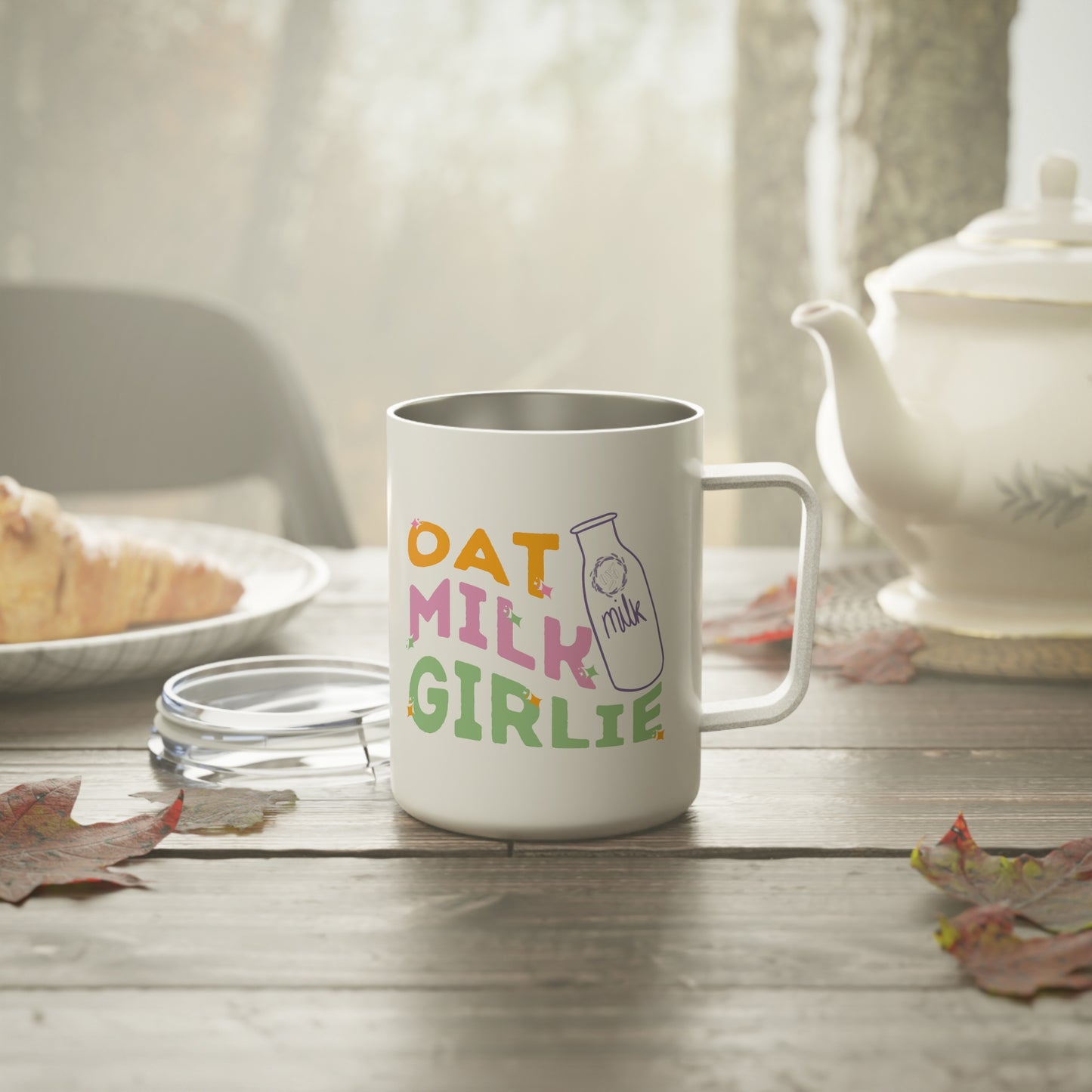 Oat Milk Girlie - Insulated Coffee Mug, 10oz