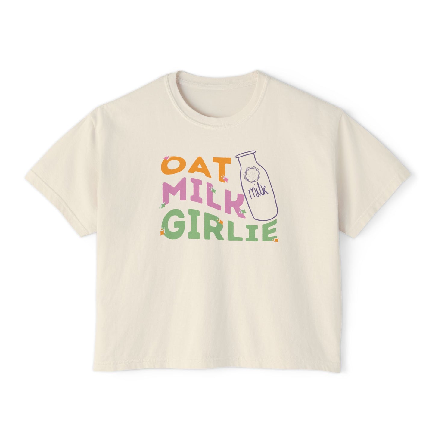 Oat Milk Girlie - Women's Boxy Tee