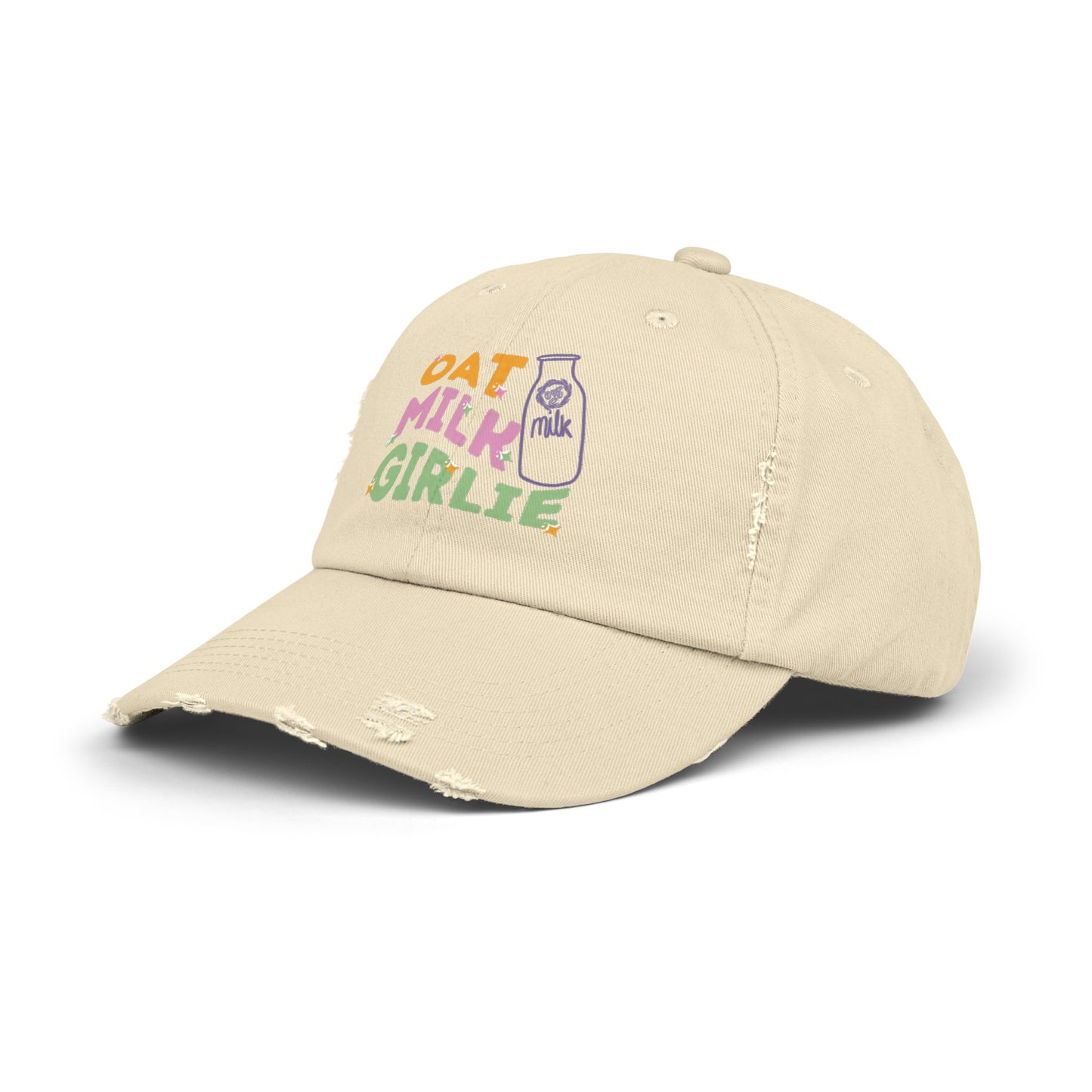 Oat Milk Girlie - Distressed Hat