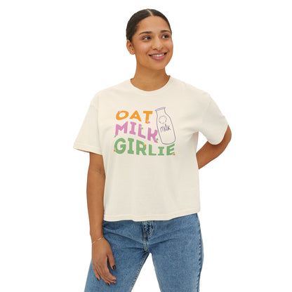 Oat Milk Girlie - Women's Boxy Tee