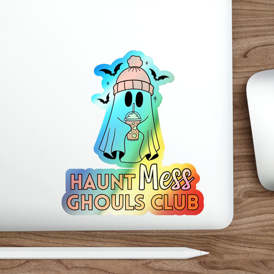 Haunt Mess Bat Ghoul - Holographic Stickers with Rainbow Effect