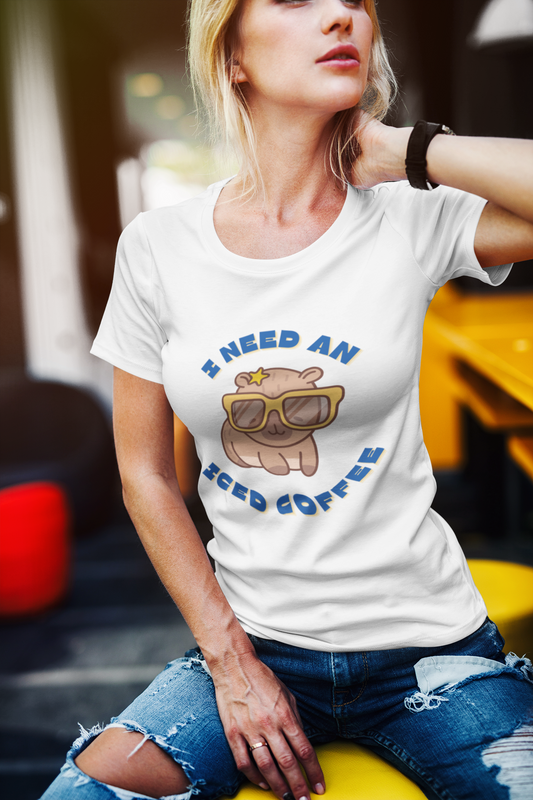 Sassy Cappy - I need an Iced Coffee - Unisex Garment-Dyed T-Shirt